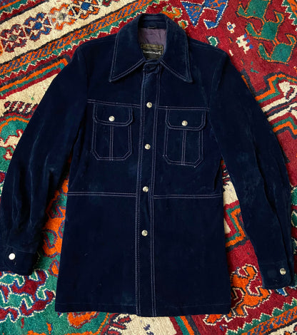 Vintage 1970s JCPenney Velvet Dagger Collar Jacket