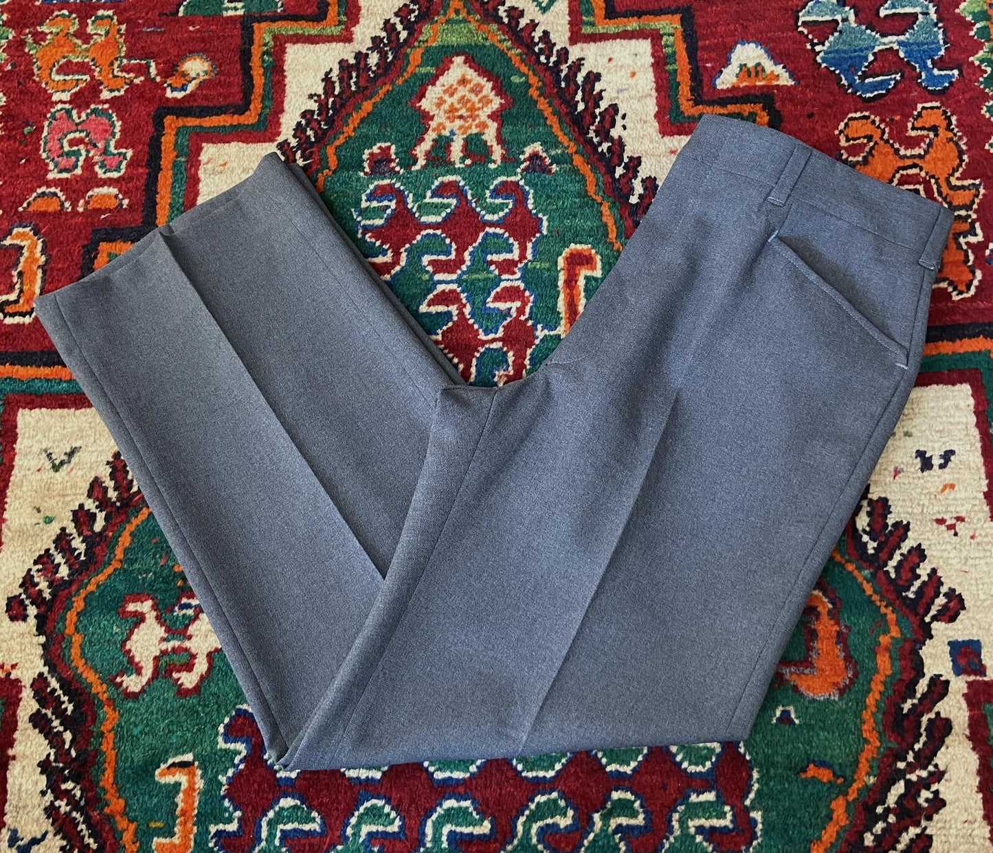 Vintage 1970s Grey Haggar Trousers W35 / L30