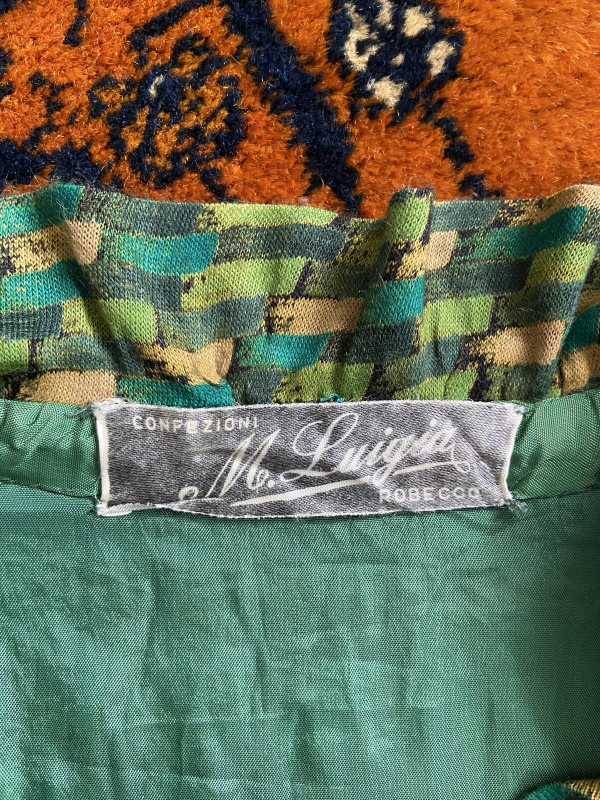 Vintage 1960s Green Pussybow Blouse