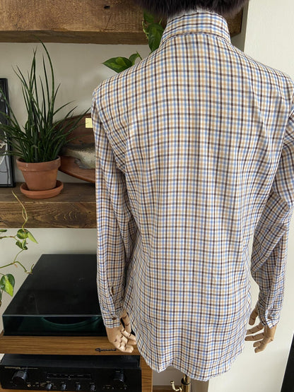 Vintage 1970s Brown Check Wrangler Western Shirt