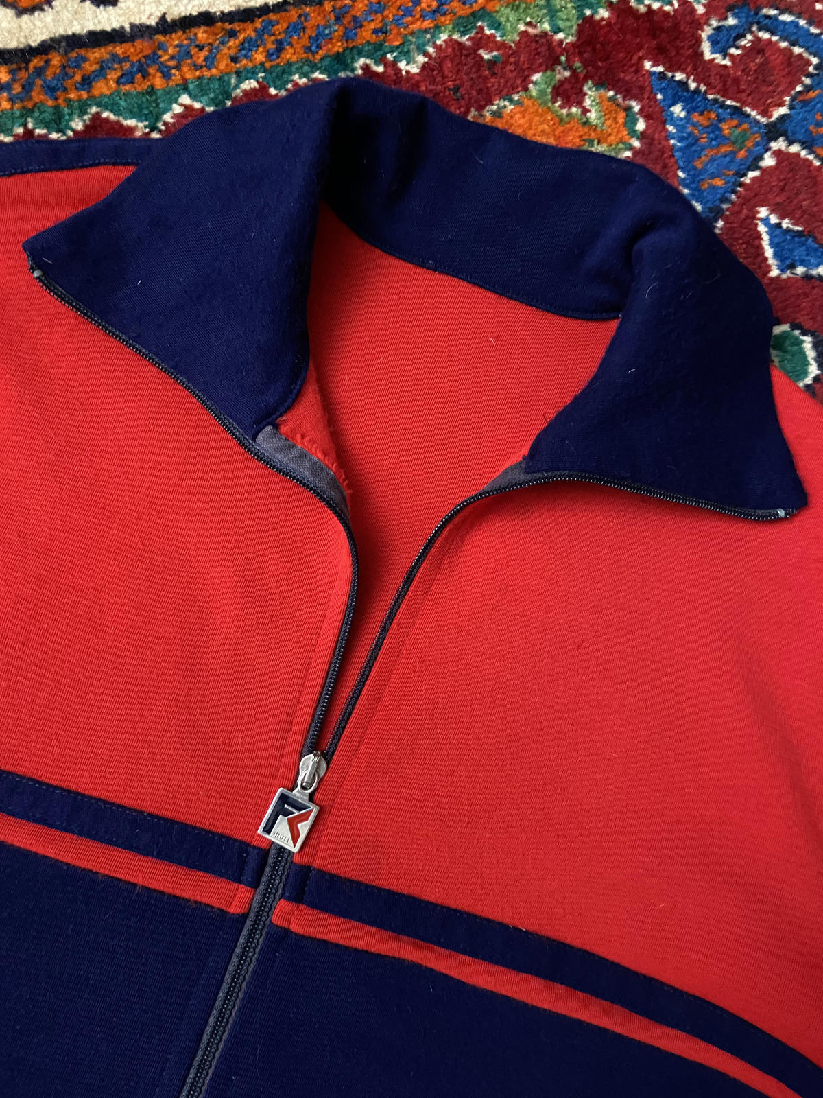 Vintage 1980s FC Sport Red & Navy Track Top
