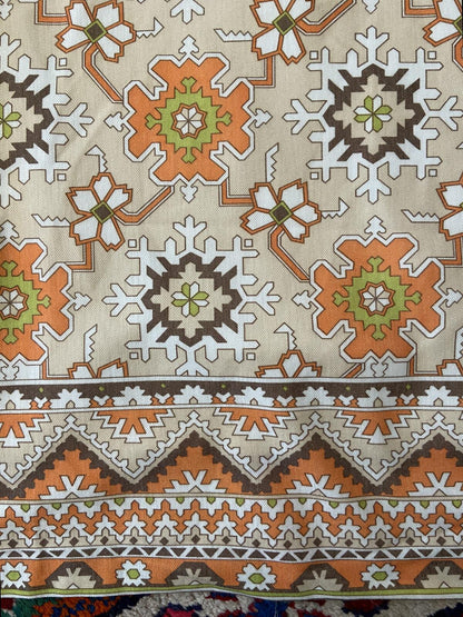 Vintage 1960s Geometric Print Shift Dress