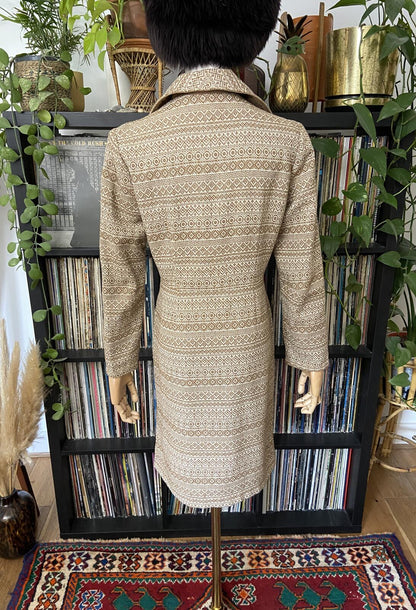 Vintage 1970s Tan Woven Lightweight Jacket