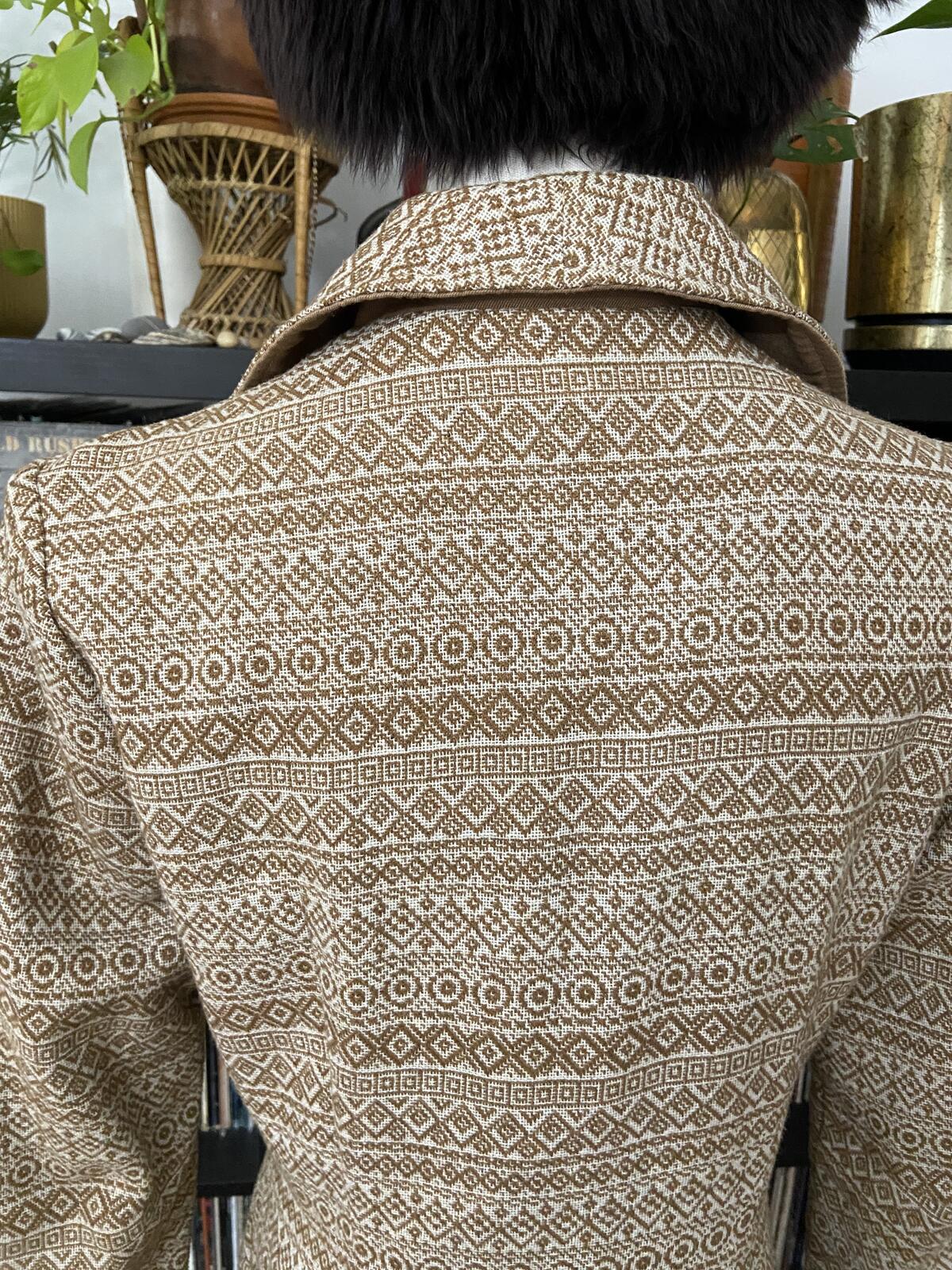 Vintage 1970s Tan Woven Lightweight Jacket