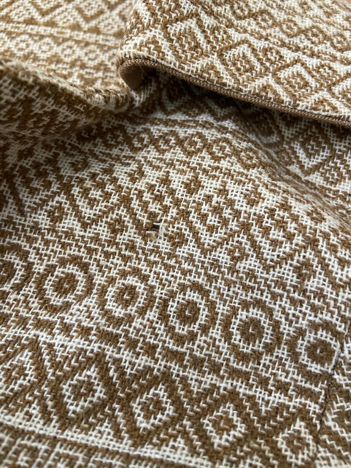 Vintage 1970s Tan Woven Lightweight Jacket