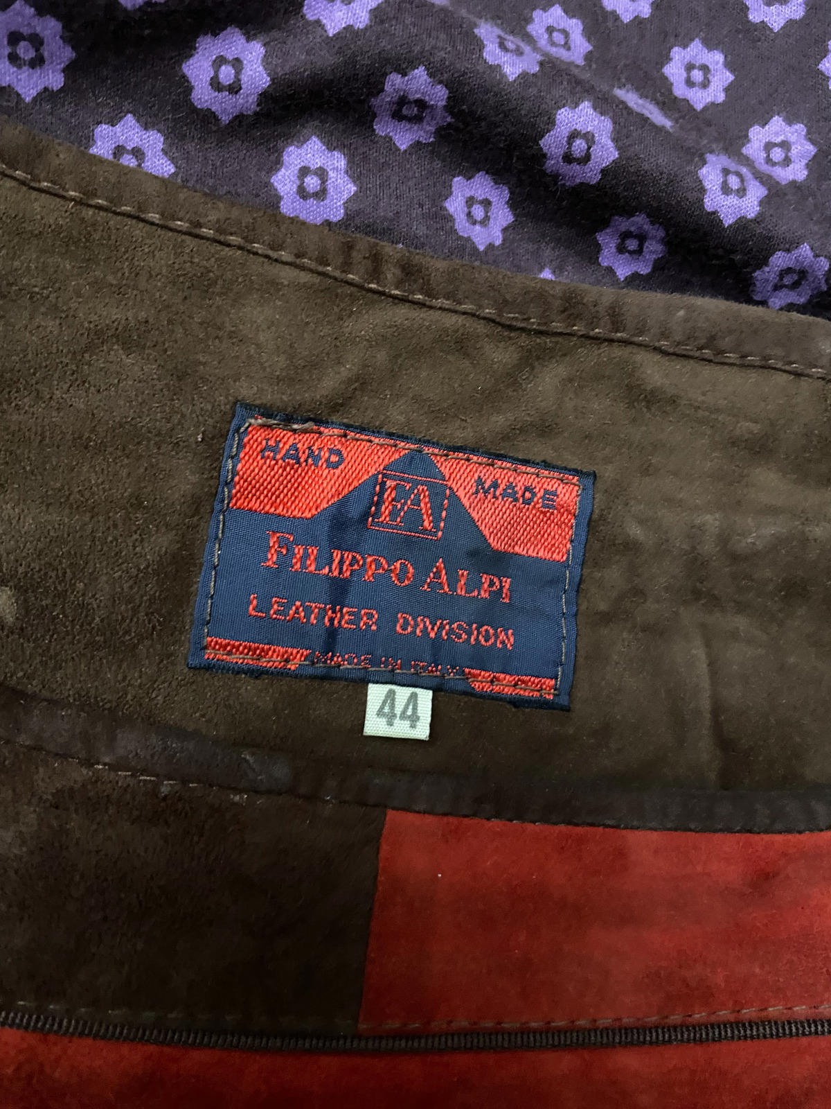 Vintage 1980s Leather Suede Trimmed Skirt