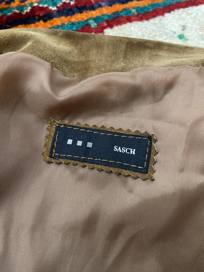 Vintage Italian Tan Fringed Suede Jacket