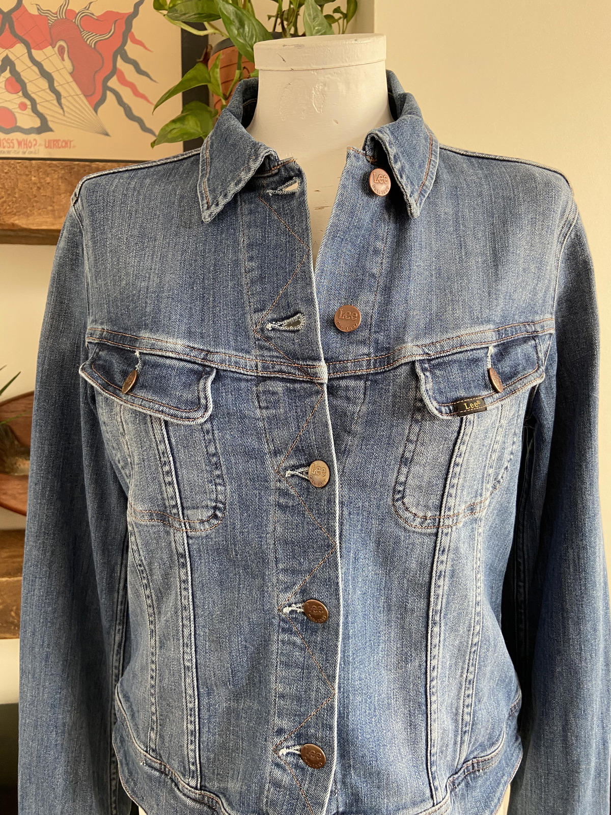 Vintage Lee Slim Rider Denim Jacket M