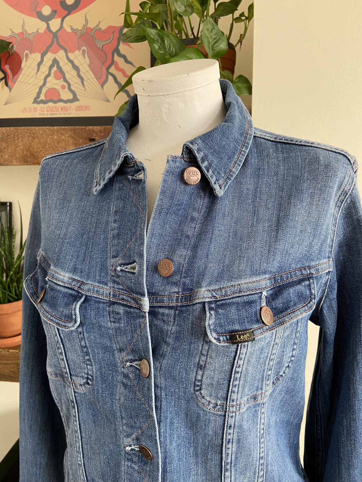 Vintage Lee Slim Rider Denim Jacket M