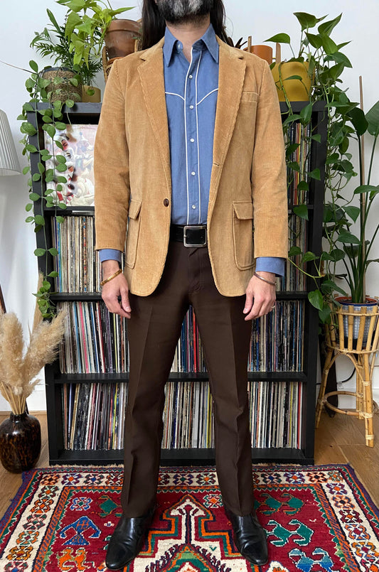 Vintage 1970s Beige Corduroy Jacket