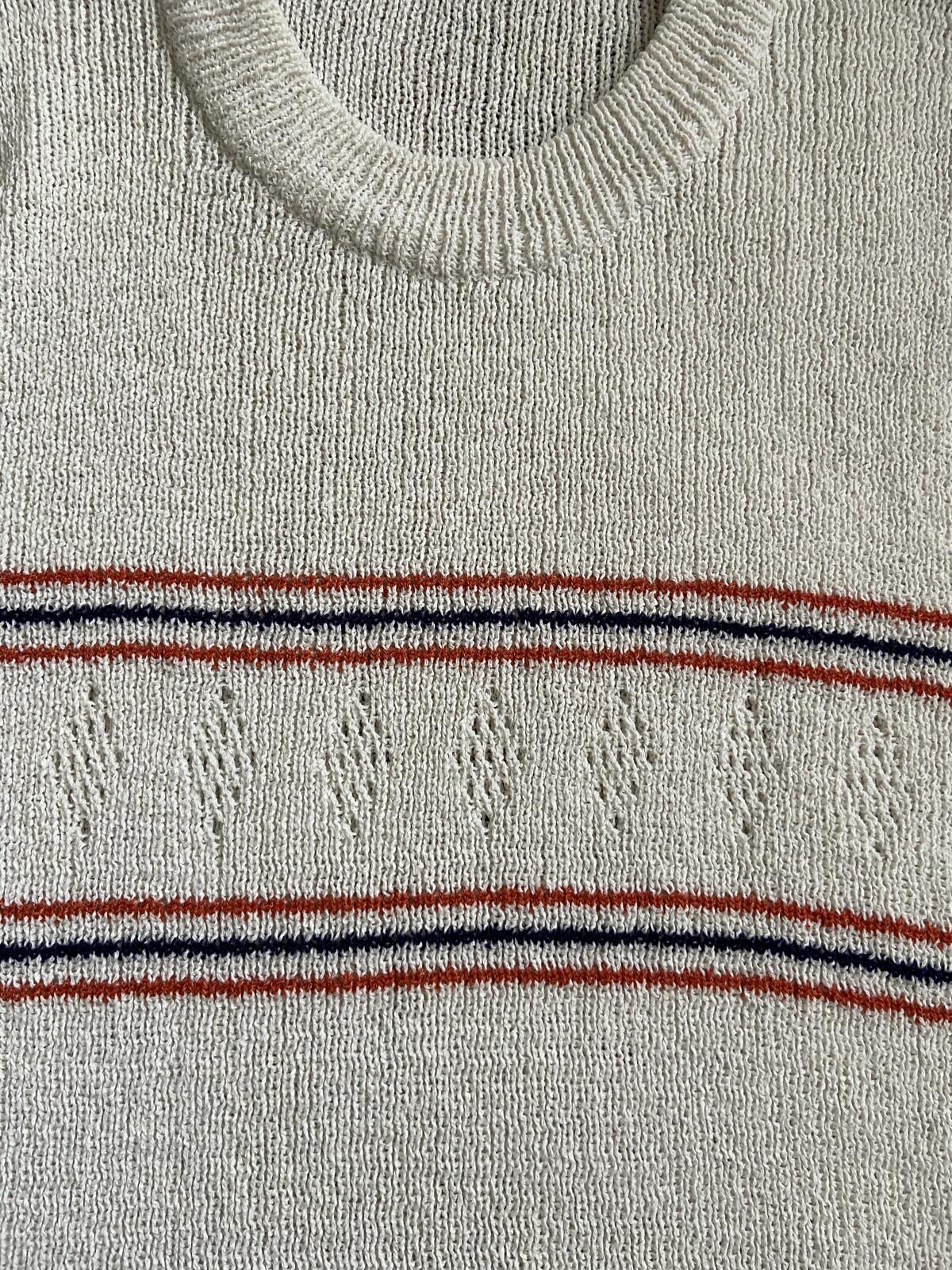 Vintage 1970s White Knit Top
