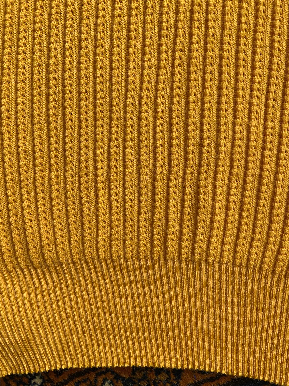 Vintage 1970s Yellow German Knit Top
