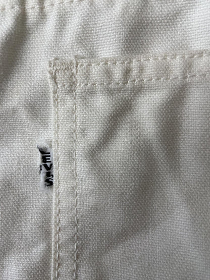 Vintage 1960s Levis Big E White Flared Jeans W29