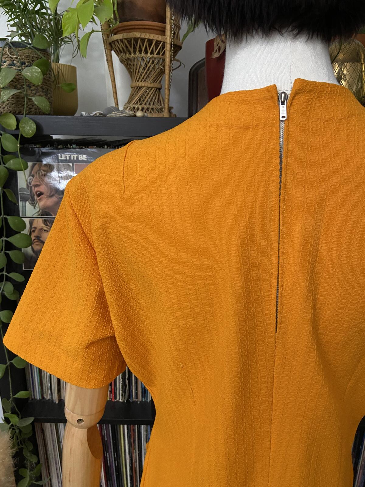 Vintage 1960s Yellow Mod Shift Dress
