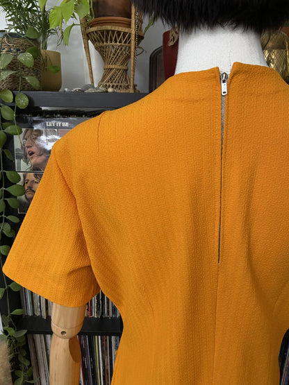 Vintage 1960s Yellow Mod Shift Dress