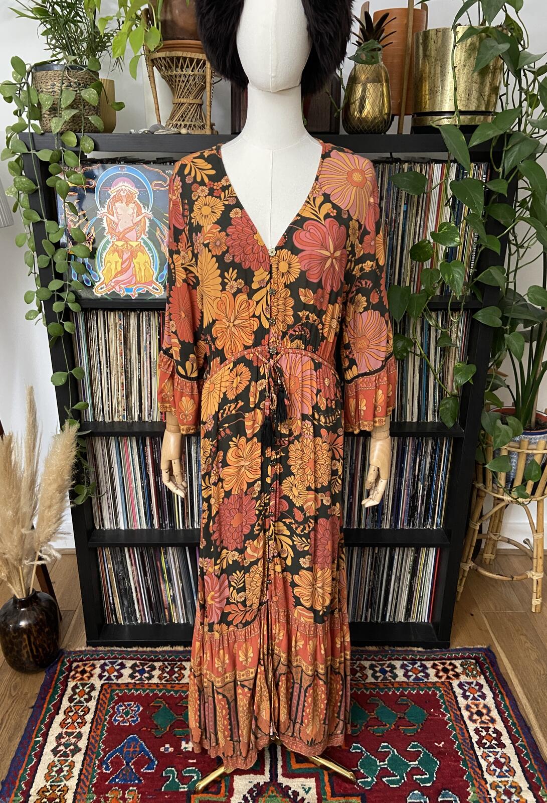 Nine Lives Bazaar Retro Print Long Dress