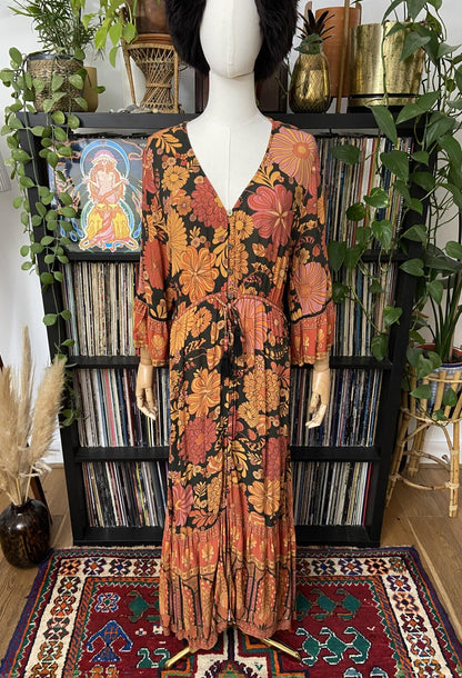 Nine Lives Bazaar Retro Print Long Dress