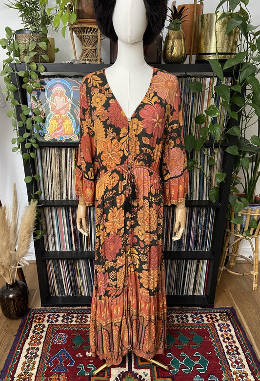 Nine Lives Bazaar Retro Print Long Dress