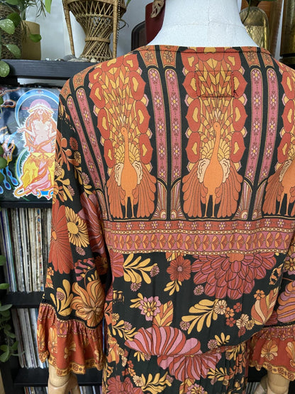Nine Lives Bazaar Retro Print Long Dress