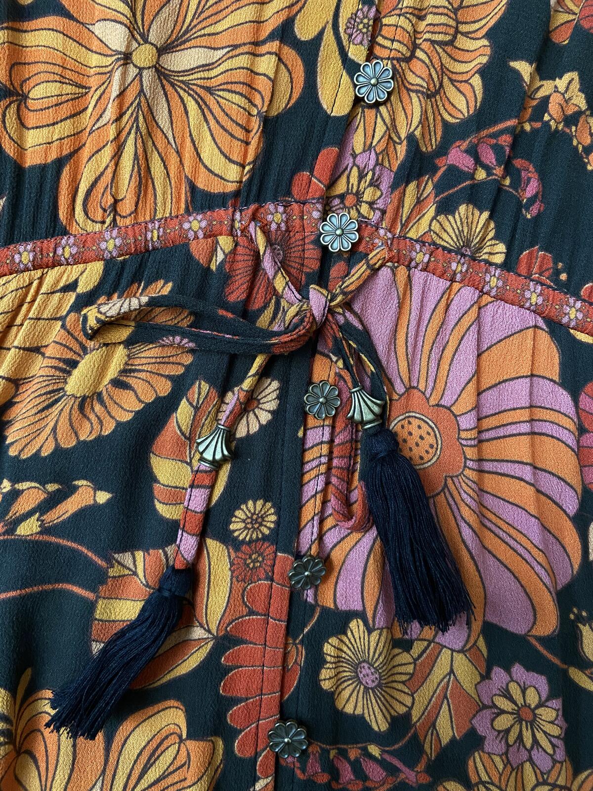 Nine Lives Bazaar Retro Print Long Dress