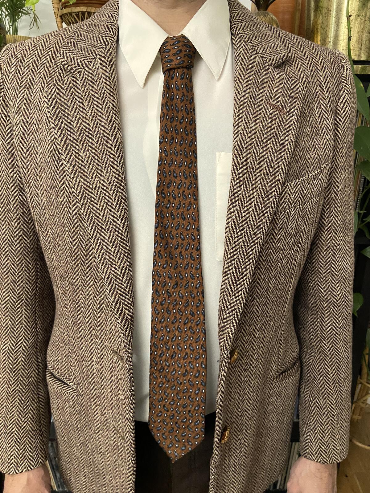 Vintage 1969 Ermenegildo Zegna Patterned Tie