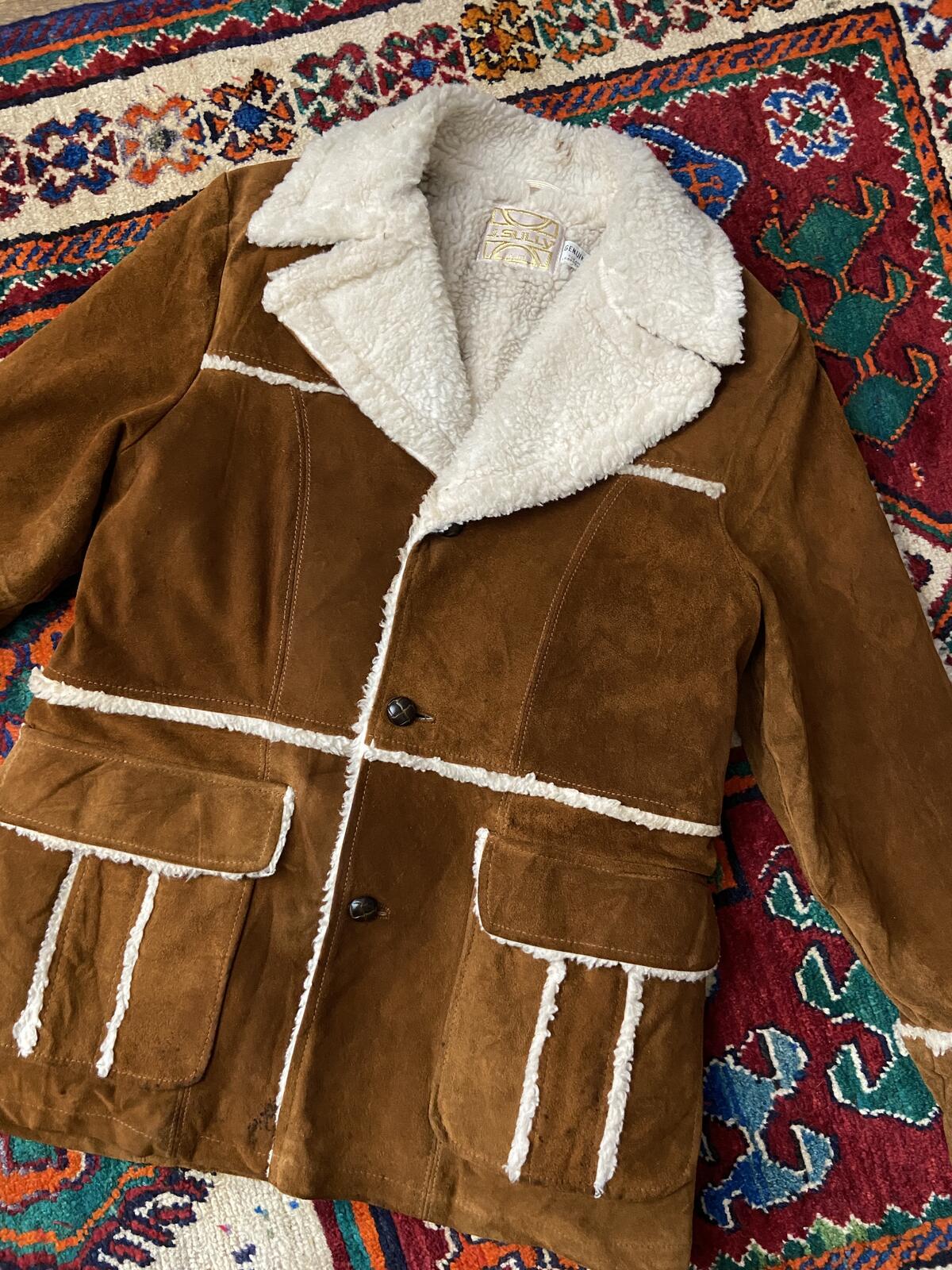 Vintage 1970s Suede Sherpa Coat