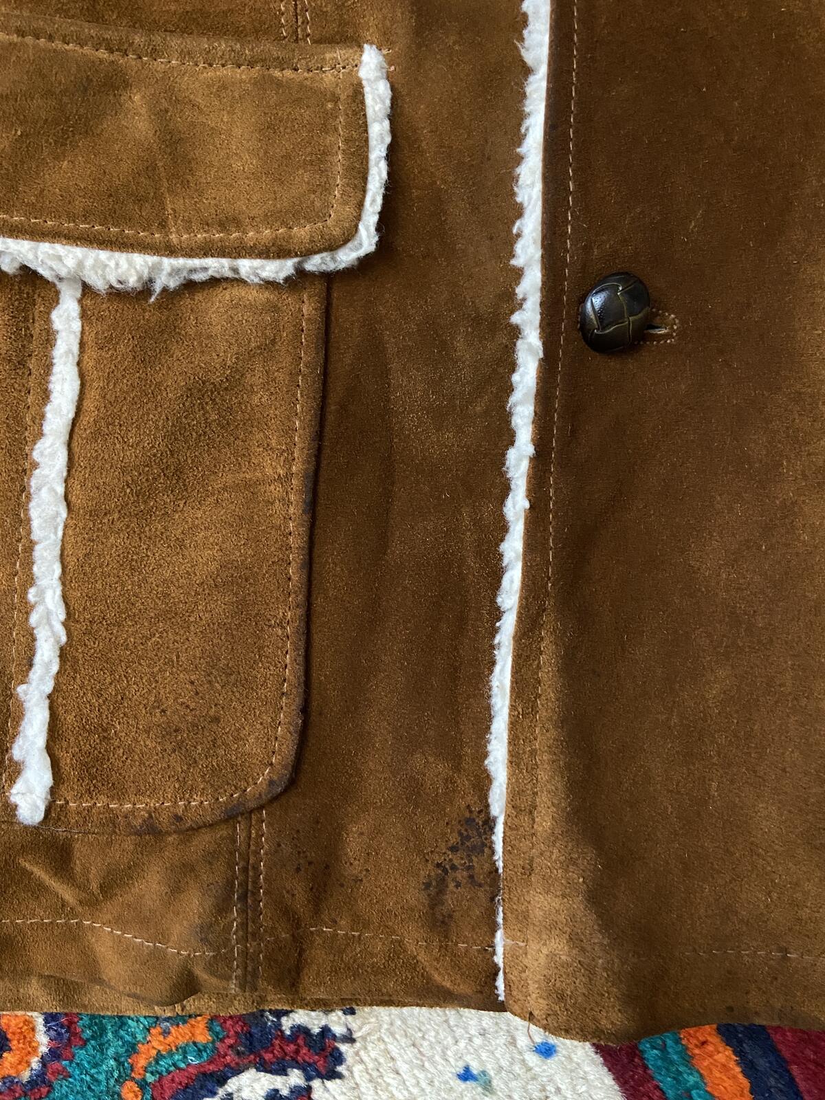 Vintage 1970s Suede Sherpa Coat