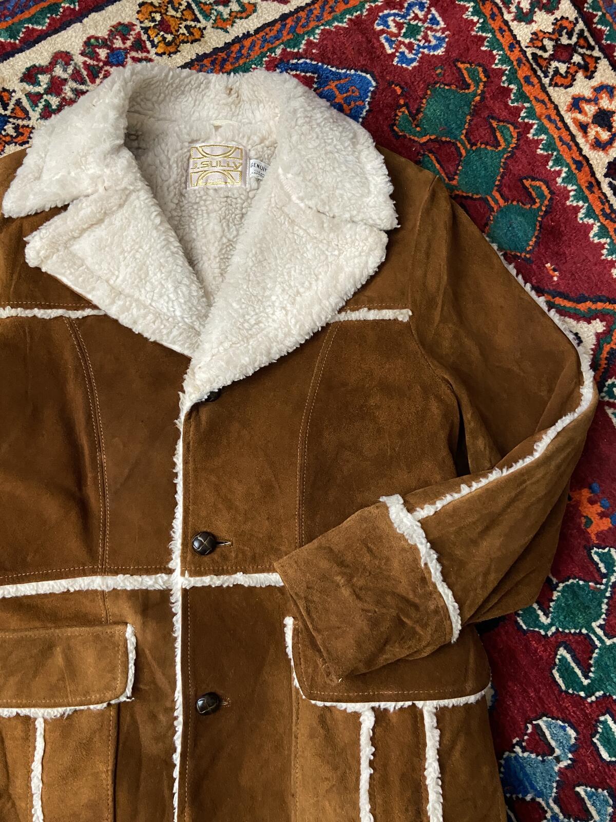 Vintage 1970s Suede Sherpa Coat
