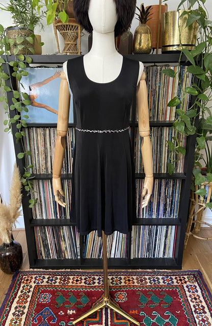 Vintage 1970s Black Mini Disco Dress