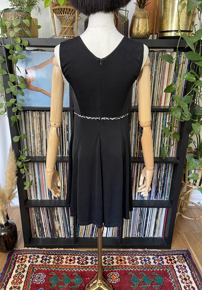 Vintage 1970s Black Mini Disco Dress