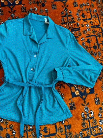 Vintage Italian Green Paisley Tie Top