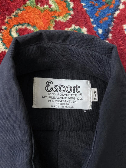 Vintage 1970s Dark Navy Epaulettes Shirt