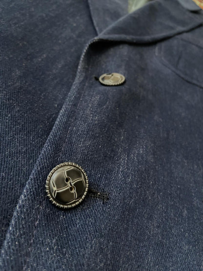 Vintage 1970s Navy Blazer Denim Jacket