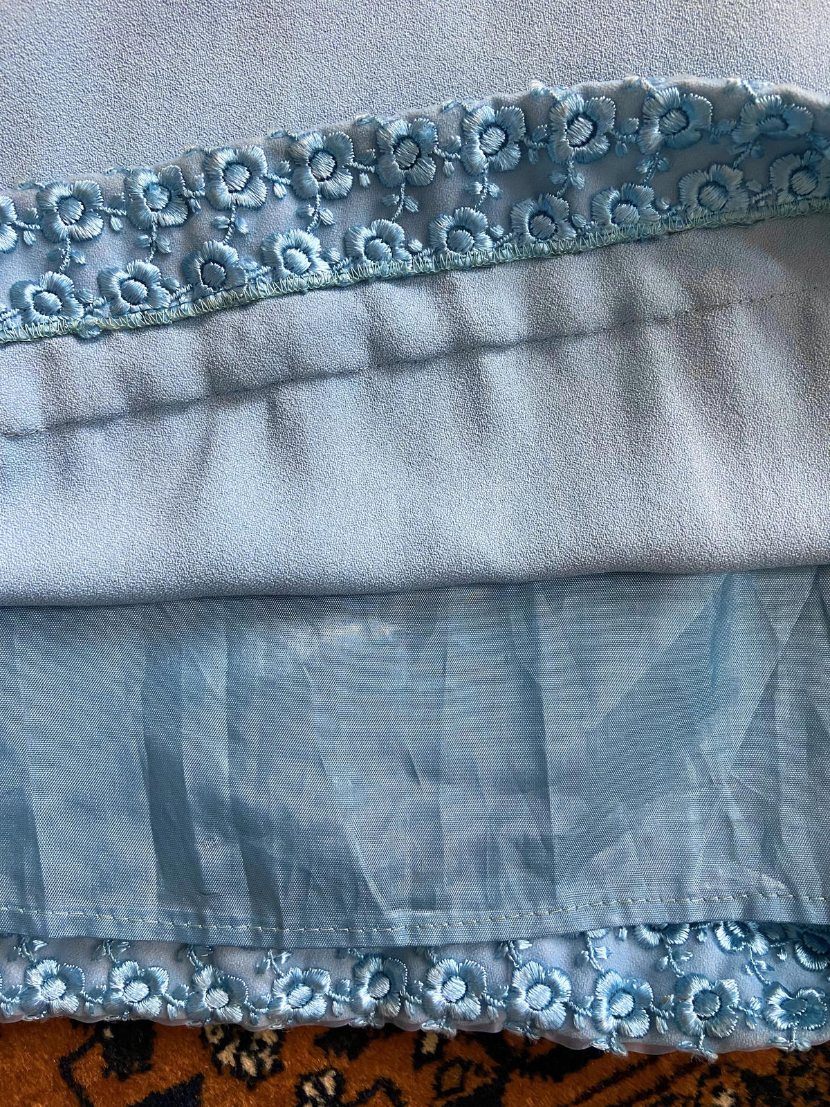 Vintage 1960s Blue Empire Waist Couture Dress