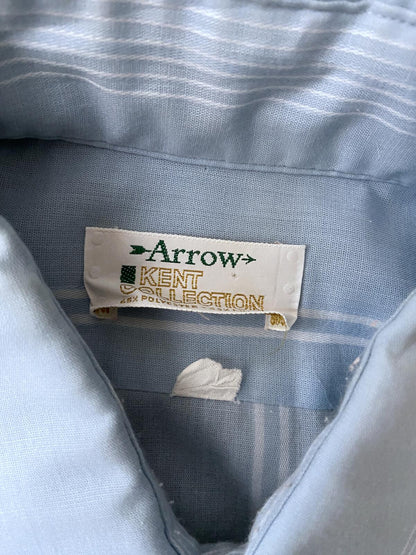Vintage 1970s Blue Woven Stripe Shirt