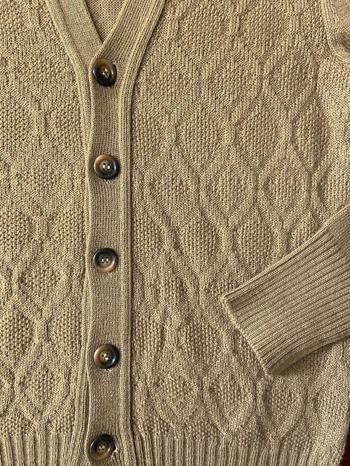 Vintage 1970s Tan Cardigan