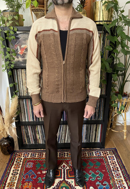 Vintage 1970s C&A Cable Knit Cardigan