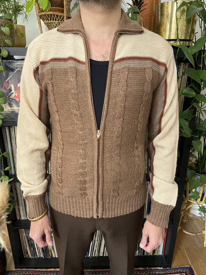 Vintage 1970s C&A Cable Knit Cardigan