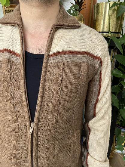 Vintage 1970s C&A Cable Knit Cardigan