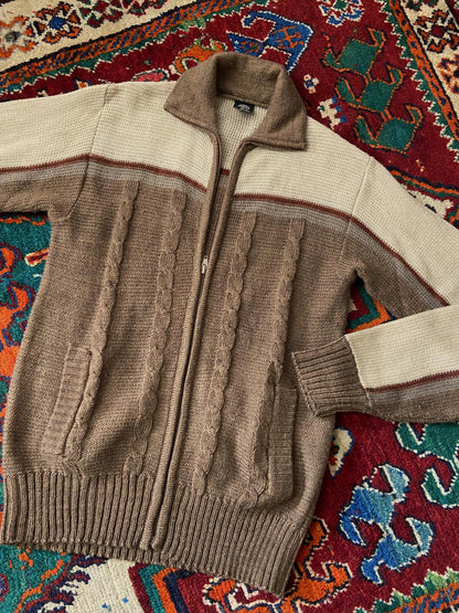 Vintage 1970s C&A Cable Knit Cardigan