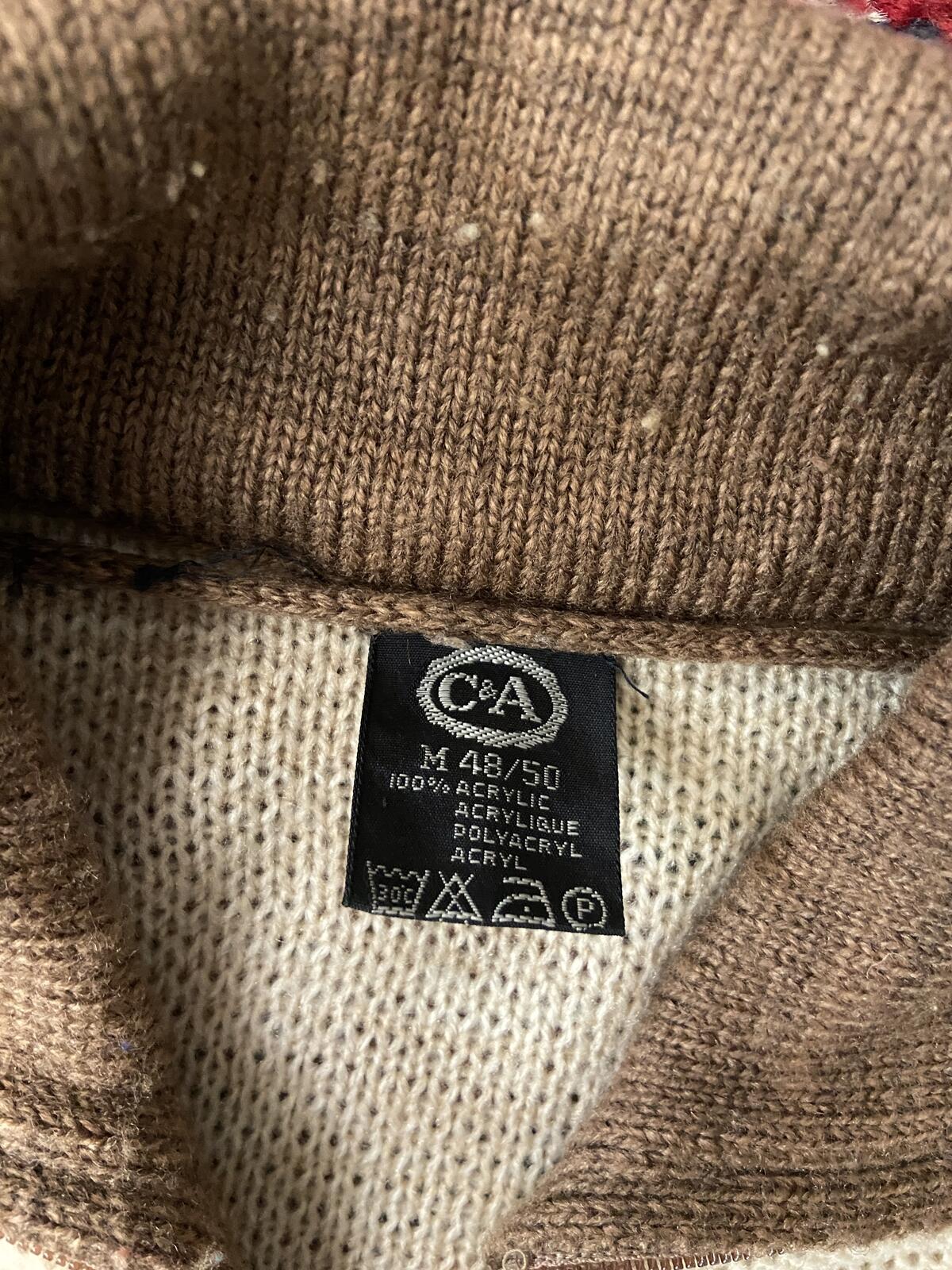 Vintage 1970s C&A Cable Knit Cardigan