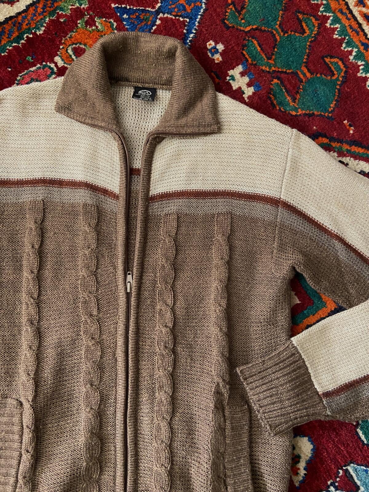 Vintage 1970s C&A Cable Knit Cardigan
