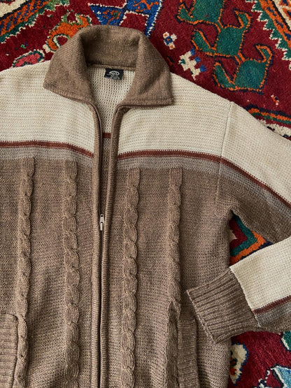 Vintage 1970s C&A Cable Knit Cardigan
