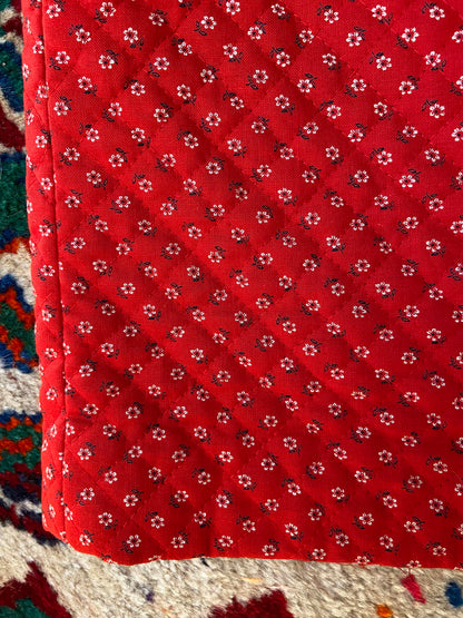 Vintage 1970s Red Quilted Skirt