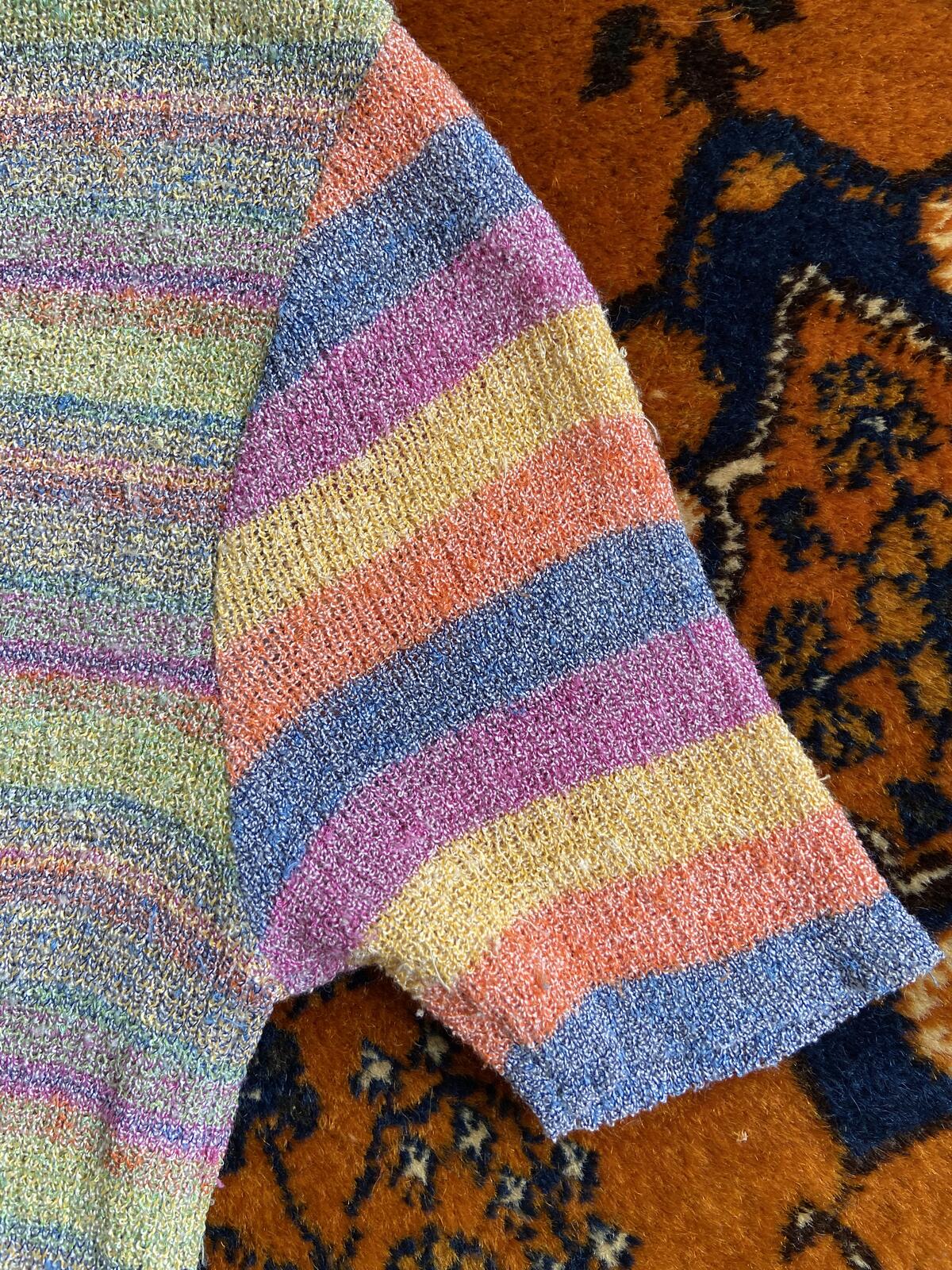 Vintage 1970s Candy Striped Knit Top