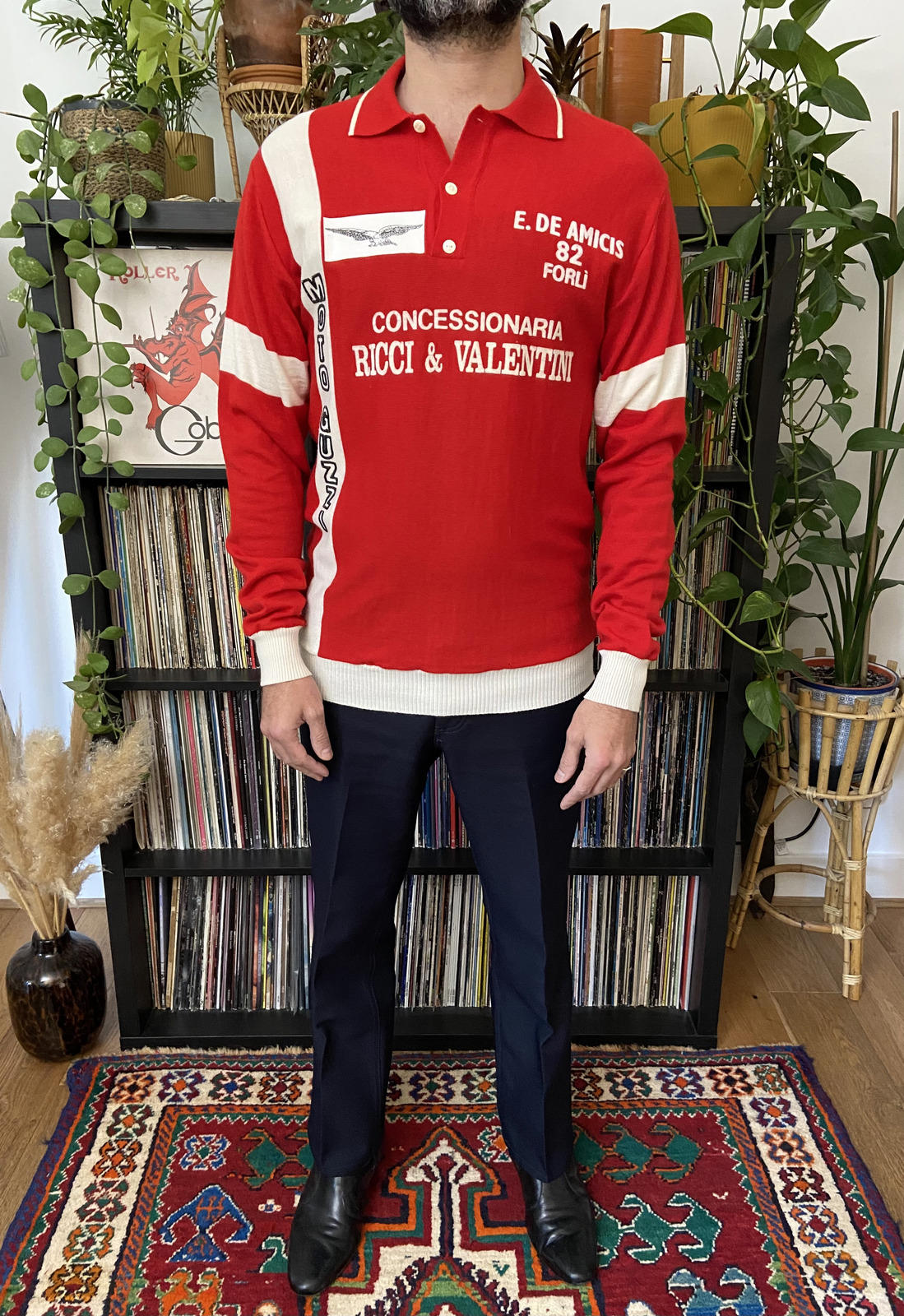Vintage 1980s Red Motorsports Sweatshirt