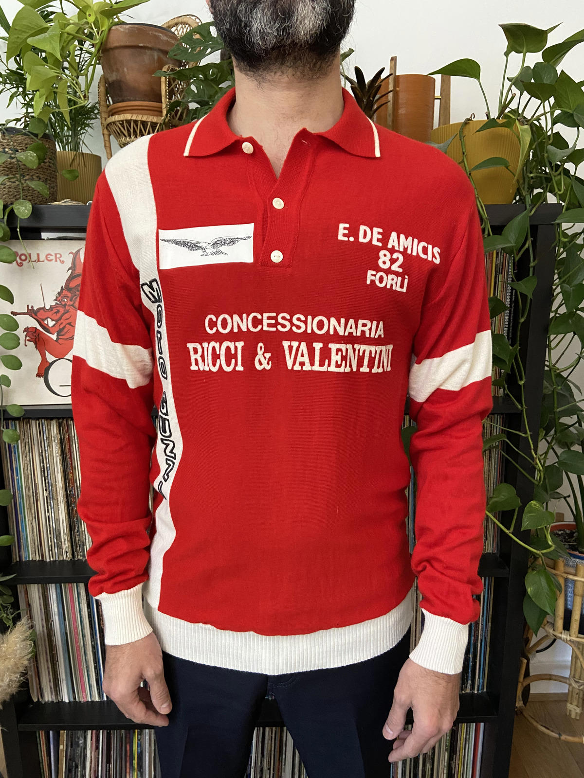 Vintage 1980s Red Motorsports Sweatshirt