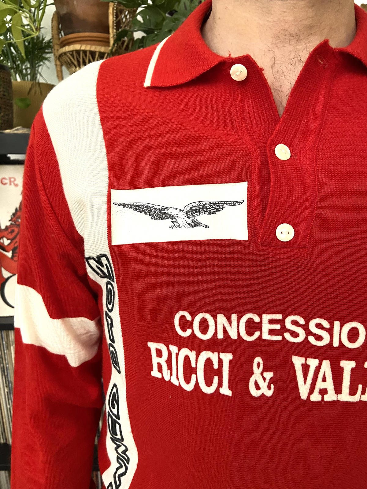 Vintage 1980s Red Motorsports Sweatshirt