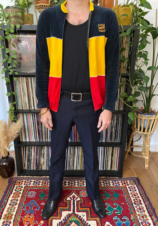 Vintage 1980s Cointreau Yachting Velour Track Top
