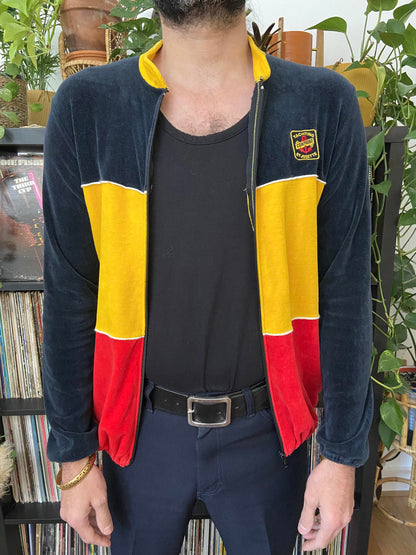 Vintage 1980s Cointreau Yachting Velour Track Top